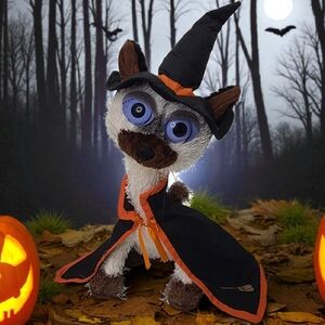 Vintage Twisted Whiskers Siamese Cat Halloween Plush Toy American Greetings